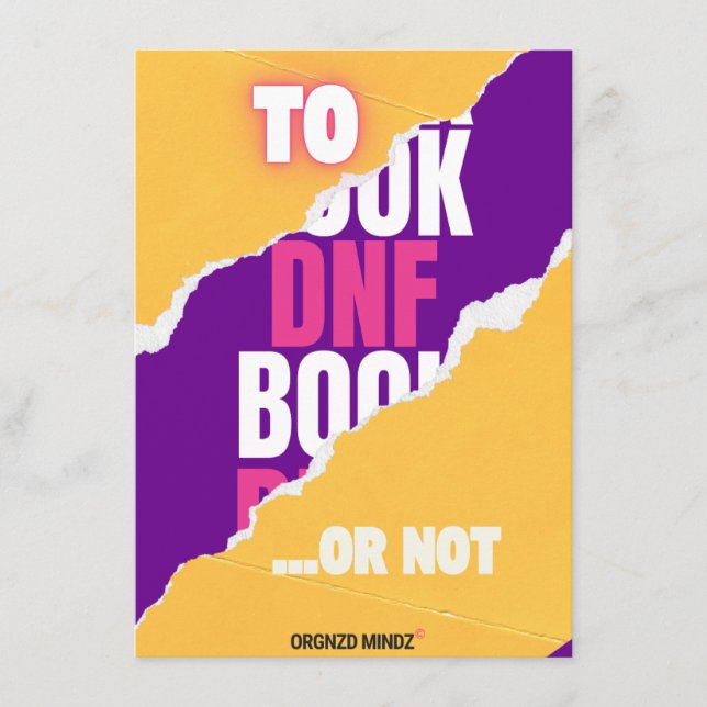 DNF-Tracker für Buchleser Feiertagskarte (Vorderseite)