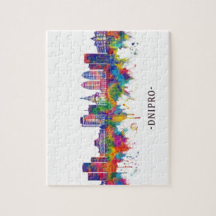 Dnipro Ukraine Skyline Puzzle