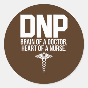 DNP Doctor of Nursing Practice Brain RN Nurse  Runder Aufkleber