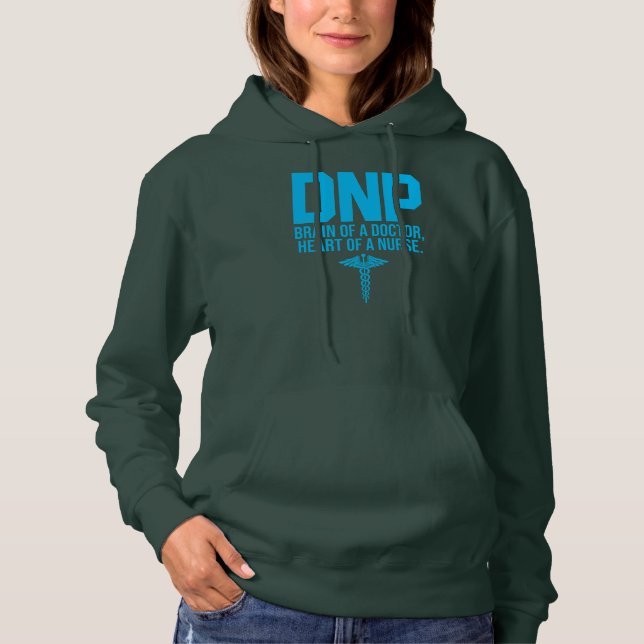 DNP Doktor der Pflegepraxis Brain RN Nurse  Hoodie (Vorderseite)
