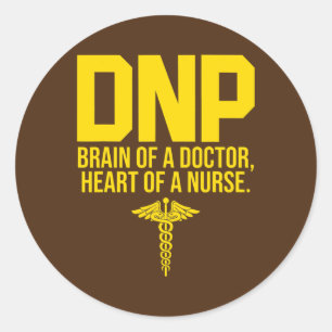 DNP Doktor der Pflegepraxis Brain RN Nurse Runder Aufkleber