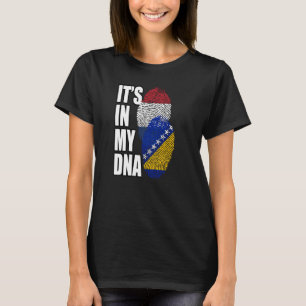 DNS-Flaggen für bosnische und holländische Mischun T-Shirt