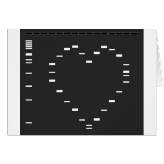 DNS-Herz auf Agarosegel (Vorderseite (Horizontal))