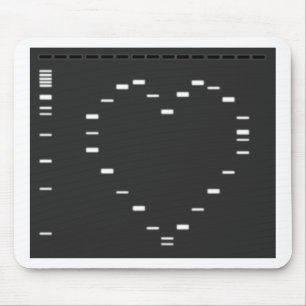 DNS-Herz auf Agarosegel Mousepad