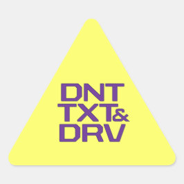 DNT TXT & DRV DREIECKIGER AUFKLEBER