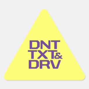 DNT TXT U. DRV DREIECKIGER AUFKLEBER