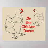 Do Chicken Dance Funny Niedliche Quirky Art