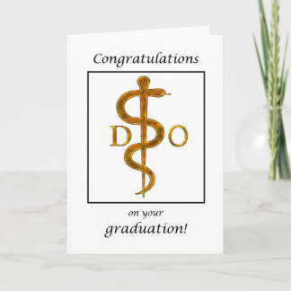 DO, Doktor der Osteopathie Abschluss Gratulation Karte