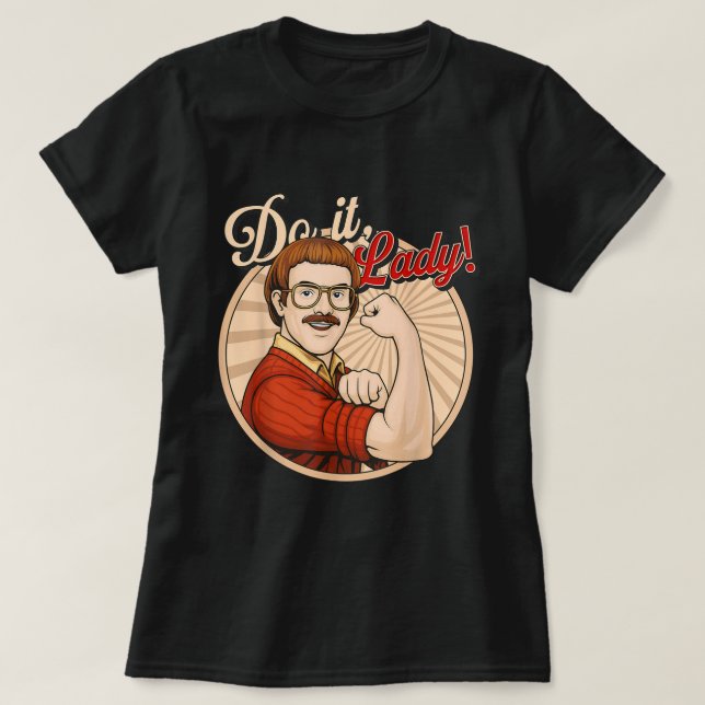 Do it Lady Funny Retro Ermutigung Shirt (Design vorne)