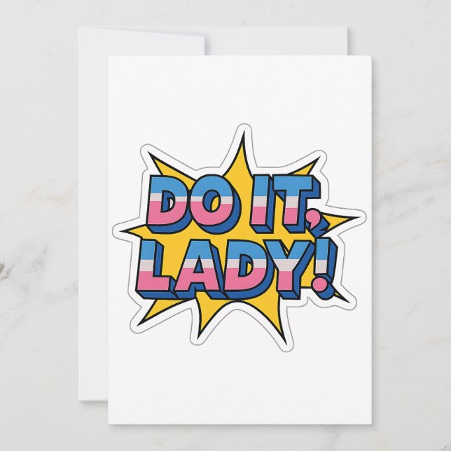 Do it Lady Meme - Funny Retro Quote Design Einladung (Vorderseite)