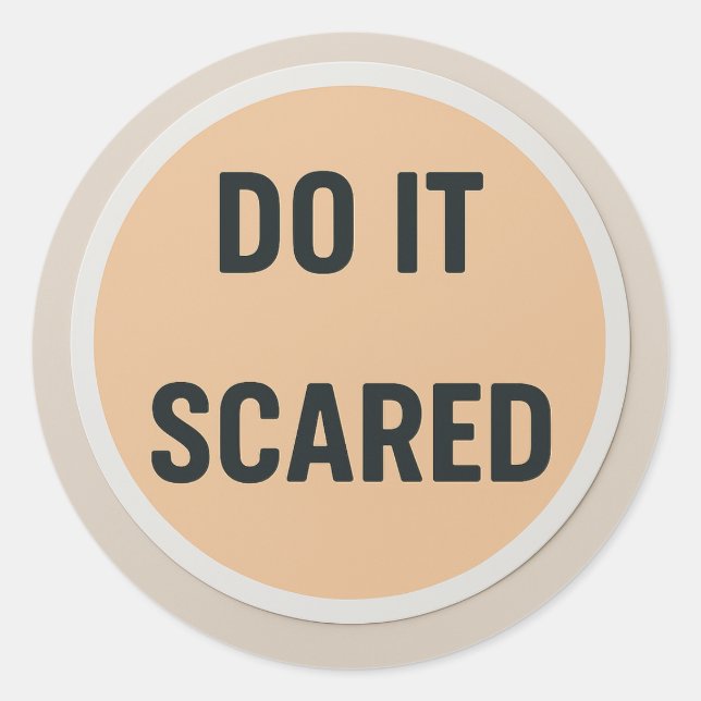 DO IT SCARED Sticker (Vorderseite)
