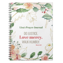 Do Justice Floral Micah 6:8 Personalisiertes Gebet