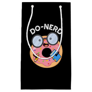 Do-Nerd Funny Nerdy Donut Pun Dark BG Kleine Geschenktüte