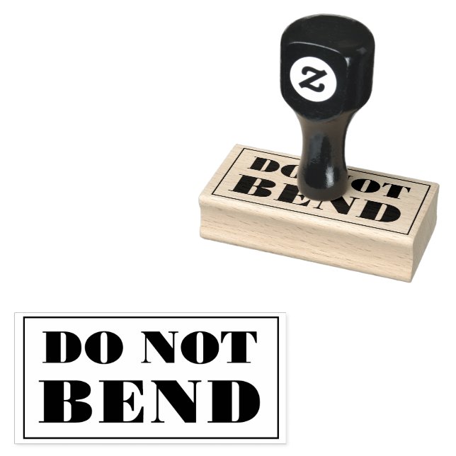 Do Not Bend Artwork Paper Envelope Message Gummistempel (Stempel)