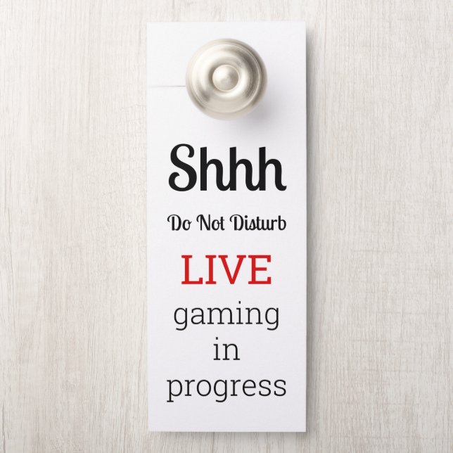 Do Not Disturb Gaming In Progress Türanhänger (Auf Knauf)