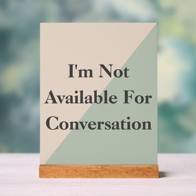 Do Not Disturb Quiet Please Productivity Acrylschild (Neutral)