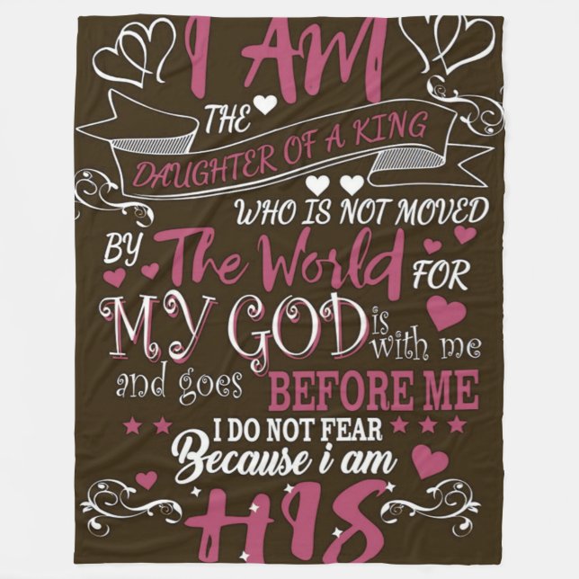 Do Not Fear" Religious Fleece Blanket (Vorderseite)