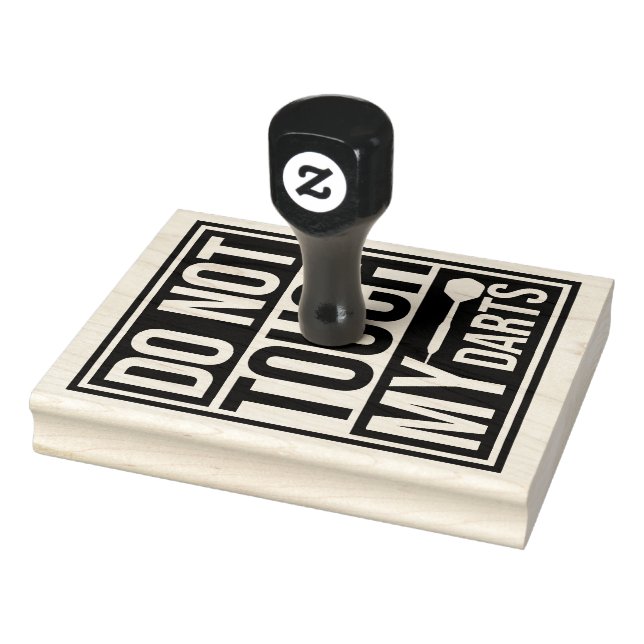 Do Not Touch My Darts Warning Dart Player Humor Gummistempel (Stempel)
