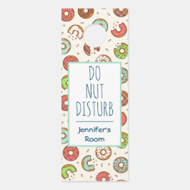 Do Nut Disturb Pun Donut Pattern Türanhänger