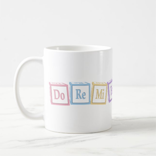 "Do Re Mi" Full Octave Solfege Musical Baby Blocks Kaffeetasse (Links)