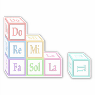 "Do Re Mi" gestapelte Musical Baby Blocks Kinder S Aufkleber