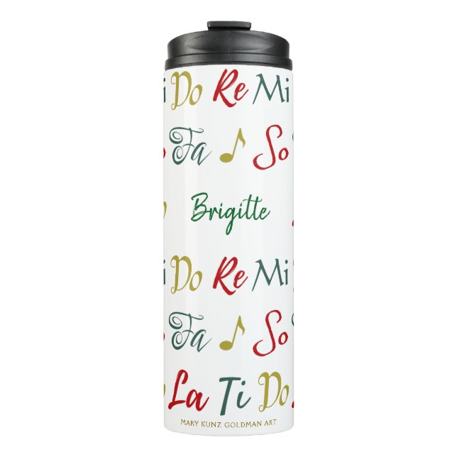Do Re Mi Niedlich Personalisiert Holiday Singer Thermosbecher (Vorderseite)