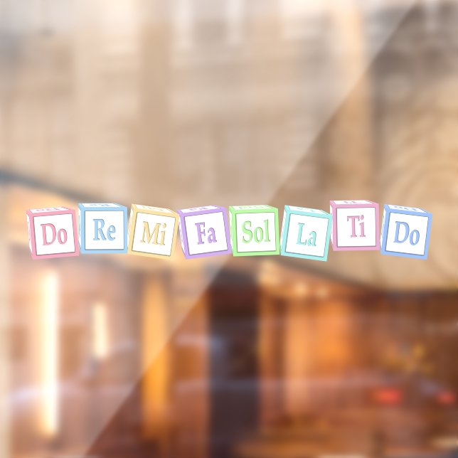 "Do Re Mi" Volloktave Musical Baby Blocks Kids Fensteraufkleber (Blatt 2)