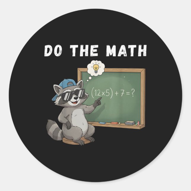 Do The Math 67 Meme Funny Six Seven Math Teacher B Runder Aufkleber (Vorderseite)