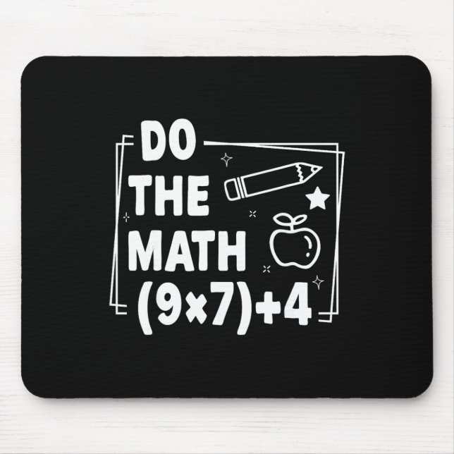 Do The Math Christmas Funny 67 Meme Pemdas Teacher Mousepad (Vorne)
