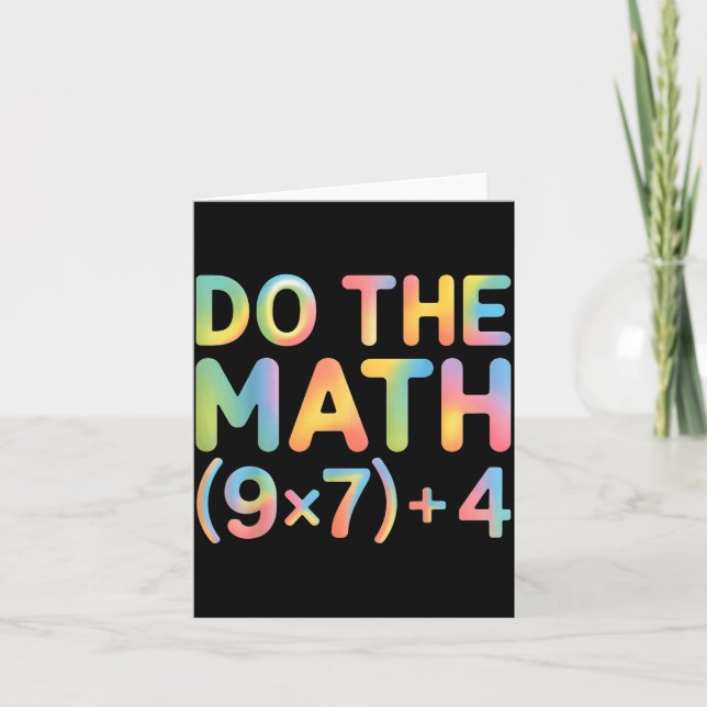 Do The Math Equation Thanksgiving Teacher 67 Six S Karte (Vorderseite)