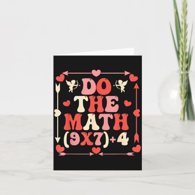 Do The Math Equation Valentine's Day Math Teacher  Karte (Vorderseite)