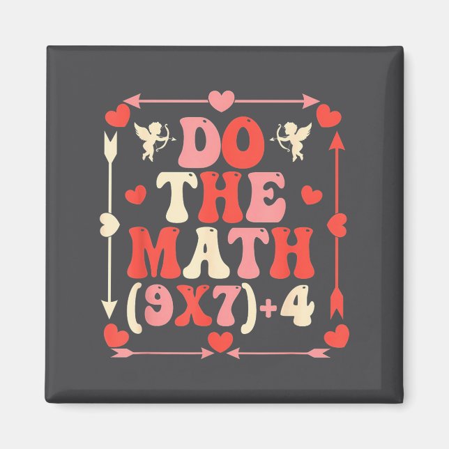 Do The Math Equation Valentine's Day Math Teacher  Magnet (Vorne)