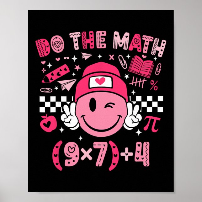 Do The Math Six Seven 76 Meme Valentine's Day Math Poster (Vorne)