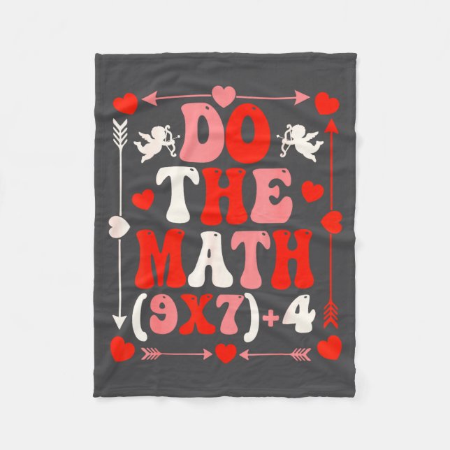 Do The Math Teacher 67 Meme Six Seven Valentine's  Fleecedecke (Vorderseite)