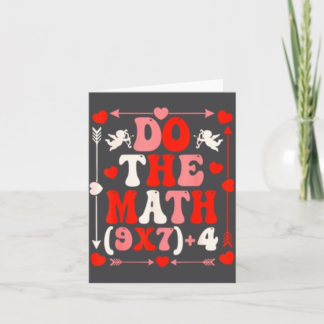 Do The Math Teacher 67 Meme Six Seven Valentine's  Karte (Vorderseite)