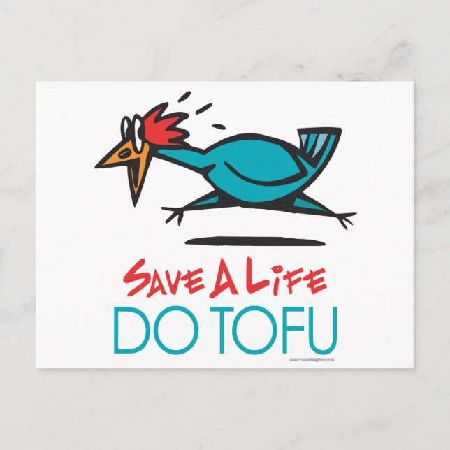 Do Tofu Vegan Vegetarier Postkarte (Vorderseite)