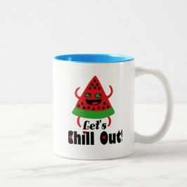 ❤️ 🍉 Do Watermelon Dance & Chill 😋 Zweifarbige Tasse