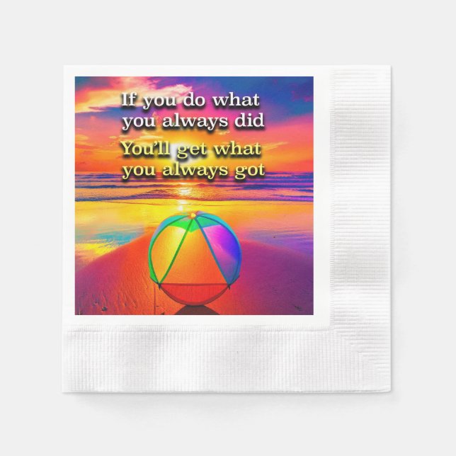 Do What You Always Did Recovery Slogan Sunrise Serviette (Vorderseite)