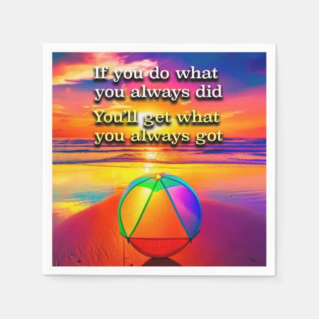 Do What You Always Did Recovery Slogan Sunrise Serviette (Vorderseite)