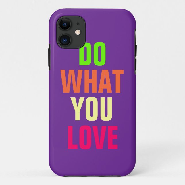 Do What You Liebe, lila Hintergrund iPhone 5 Case-Mate iPhone Hülle (Rückseite)
