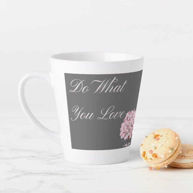 Do What You Love, Inspirational Floral Quote Gift Milchtasse (Beispiel)