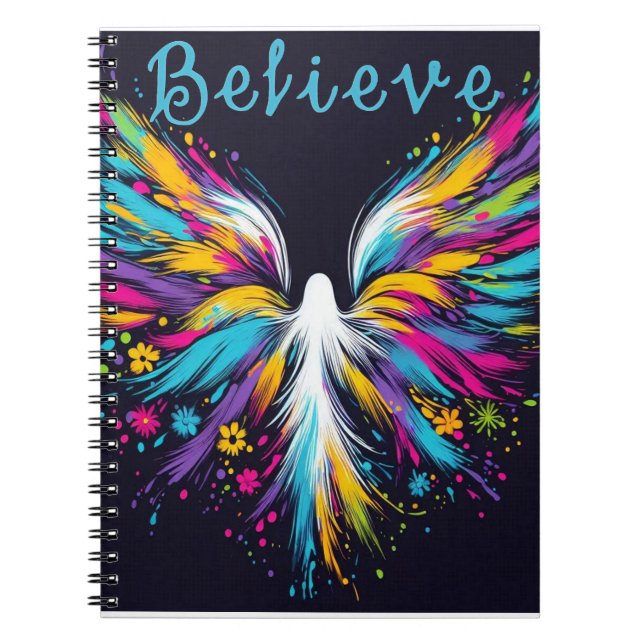 Do You Believe in Angels Spiral Photo Notebook Notizblock (Vorderseite)