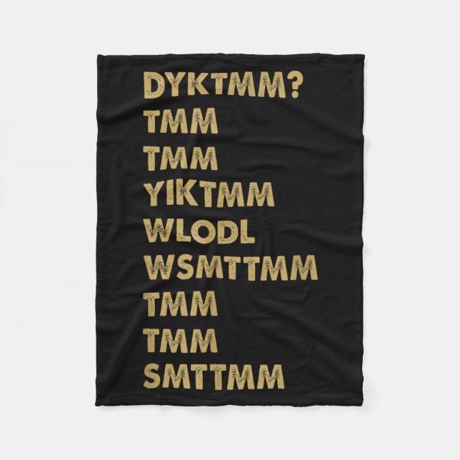 Do You Know The Muffin Man_ Dyktmm_ Funny Nostalgi Fleecedecke (Vorderseite)