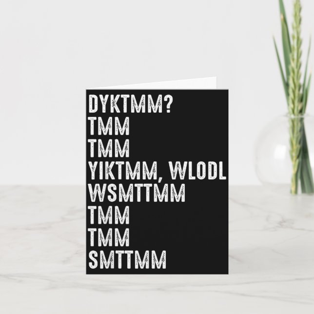 Do You Know The Muffin Man Dyktmm Funny Quote  Karte (Vorderseite)