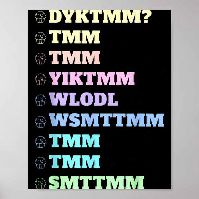 Do You Know The Muffin Man Dyktmm Nostalgia Funny  Poster (Vorne)