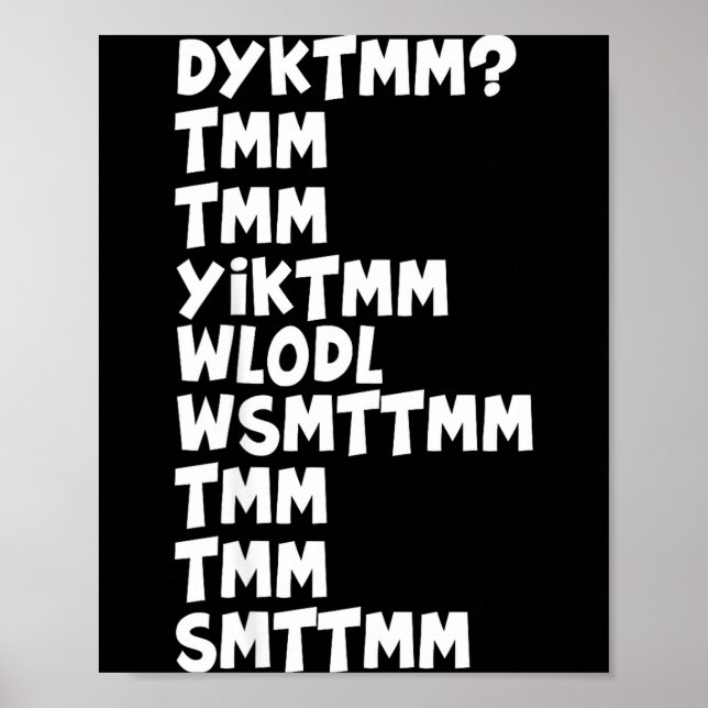 Do You Know The Muffin Man Dyktmm Nostalgia Funny  Poster (Vorne)