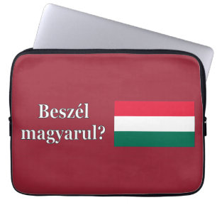 Do you speak Hungarian? in Hungarian. Flag wf Laptopschutzhülle