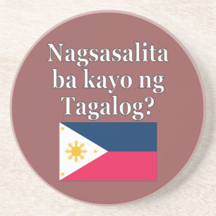 Do you speak Tagalog? in Tagalog. Flag Getränkeuntersetzer