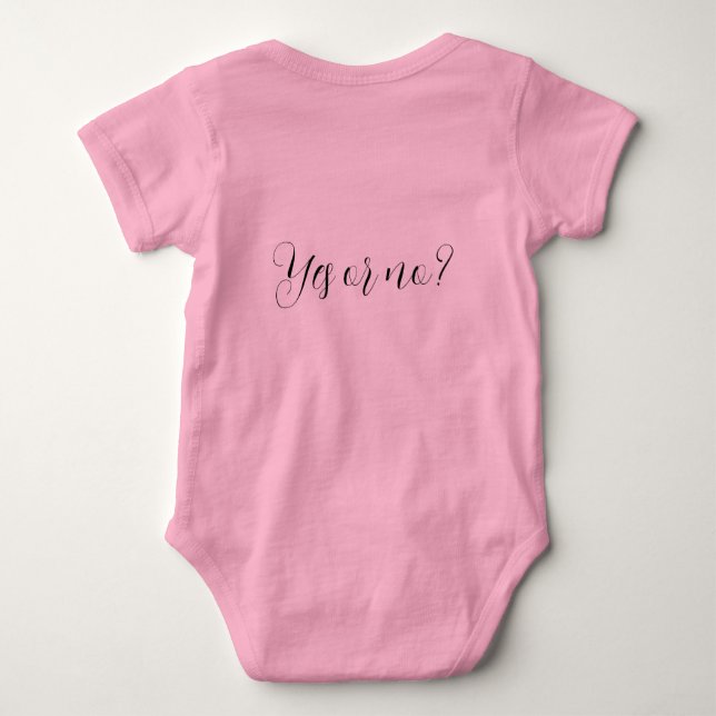 Do You Want To Be My Godmother - Baby Bodysuit  Baby Strampler (Rückseite)