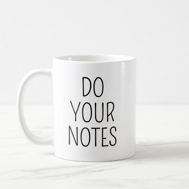 Do Your Notes Mug, Therapist Mug, Gift for Therapi Kaffeetasse (Links)